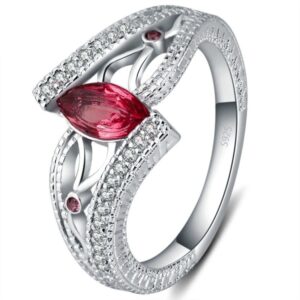925 Sterling Silver Finger Rings Women Vintage Engagment Zircon Jewelry, 10, 6, 7, 8, 9