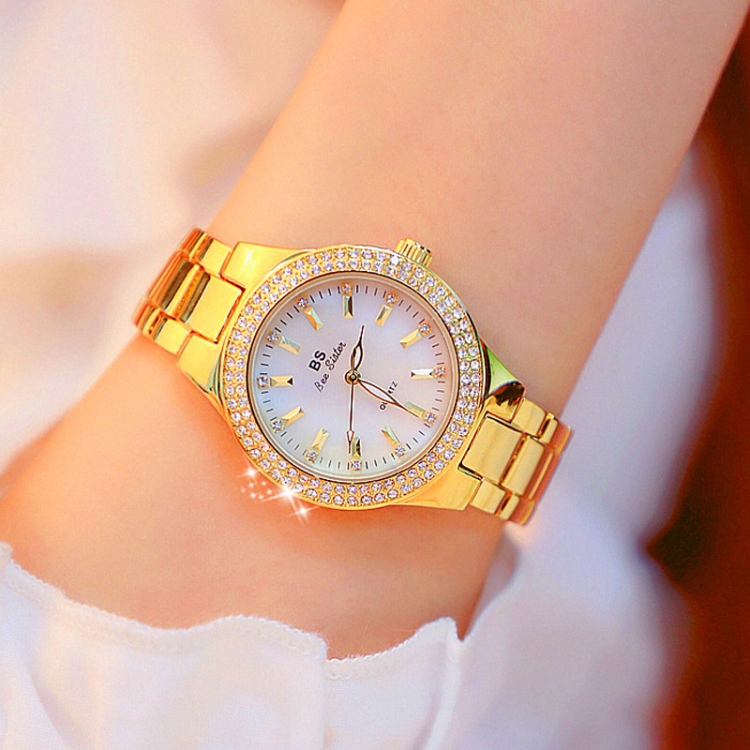 BS beesister FA1258 Women Round Case Diamond Alloy Strap Watch - Image 3