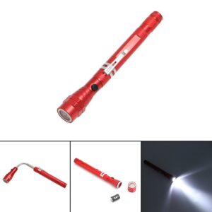 2 PCS 1W Flexible Magnet Camping Fishing Telescopic 360 Degrees Head Flashlight Outdoor Torch Magnetic Pick Up Tool Lamp, Red, Silver, Black, Blue