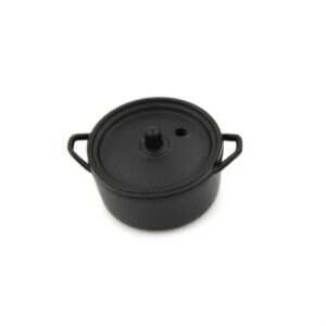 Doll House Miniature Kitchen Cooking Tools Alloy Copper Pot with Lid