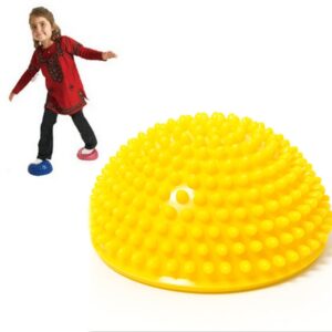 Hemisphere Balance Stepping Stones Durian Spiky Massage Ball Sensory Integration Indoor Outdoor Games Toys for Kids Children, Yellow, Purple, Rose Red, Red, Blue, Green