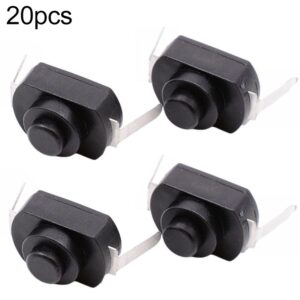 20 PCS YT-1208-YD LED Flashlight Button Switch, Bent Feet, Straight Feet