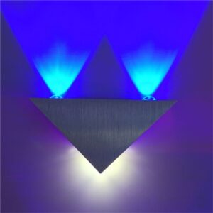 3W Aluminum Triangle Wall Lamp Home Lighting Indoor Outdoor Decoration Light, AC 85-265V, 3W