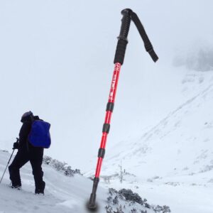 105cm Mountaineering Four Straight Shank Cane, Purple#105cm, Red#105cm, Blue#105cm, Silver#105cm, Black#105cm