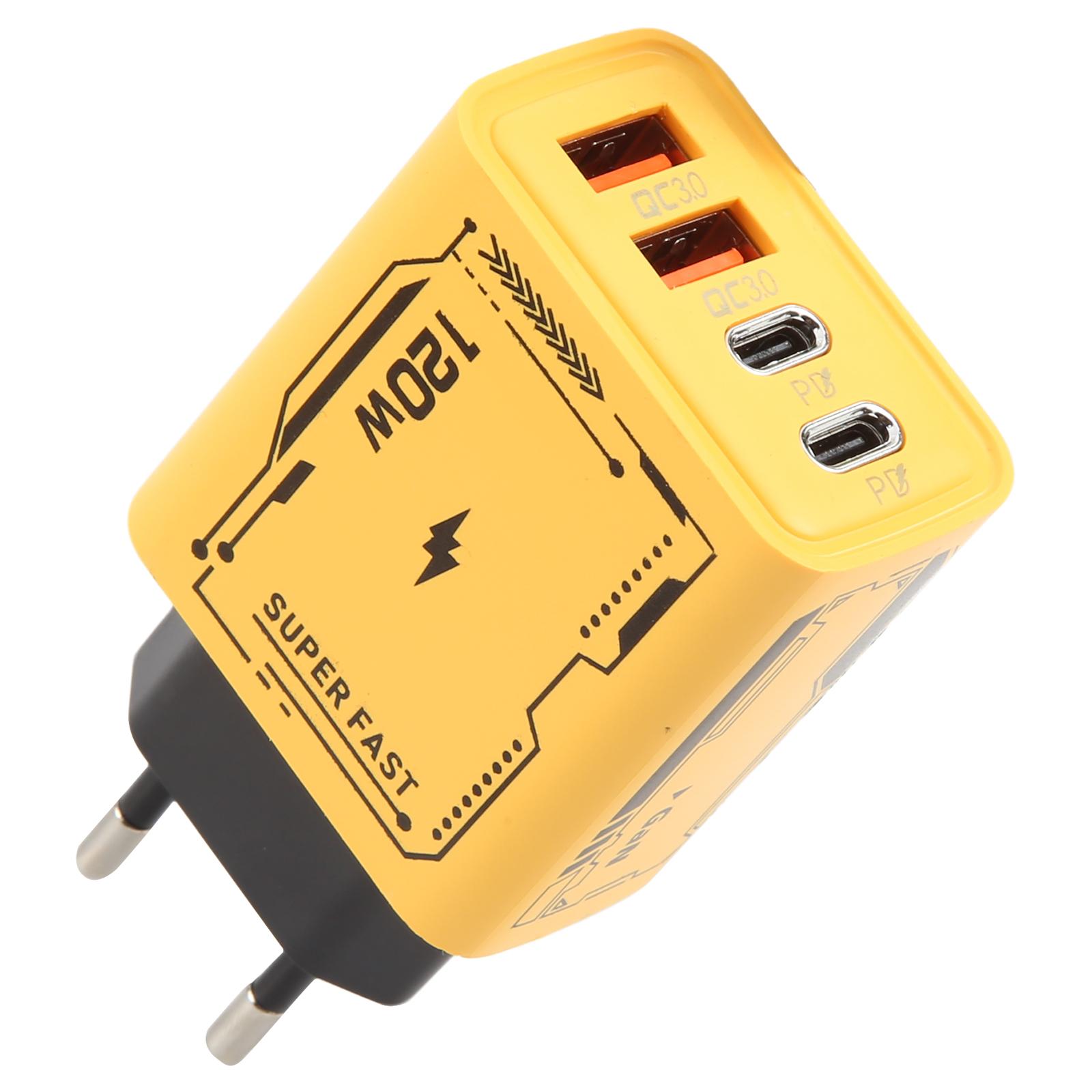 AR-PD14 120W GaN 4-Port Fast Charger with USB-C and Quick Charge 3.0
