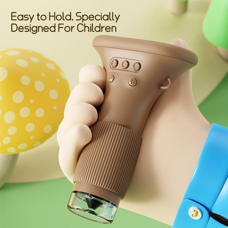 Portable Handheld Digital Microscope for Kids with 2" Screen - Brown - Image 8