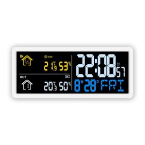 Digital Wall Clock with Wireless Outdoor Sensor