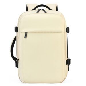 REMOID M006 Water-Resistant Travel Laptop Backpack  Beige Rucksack