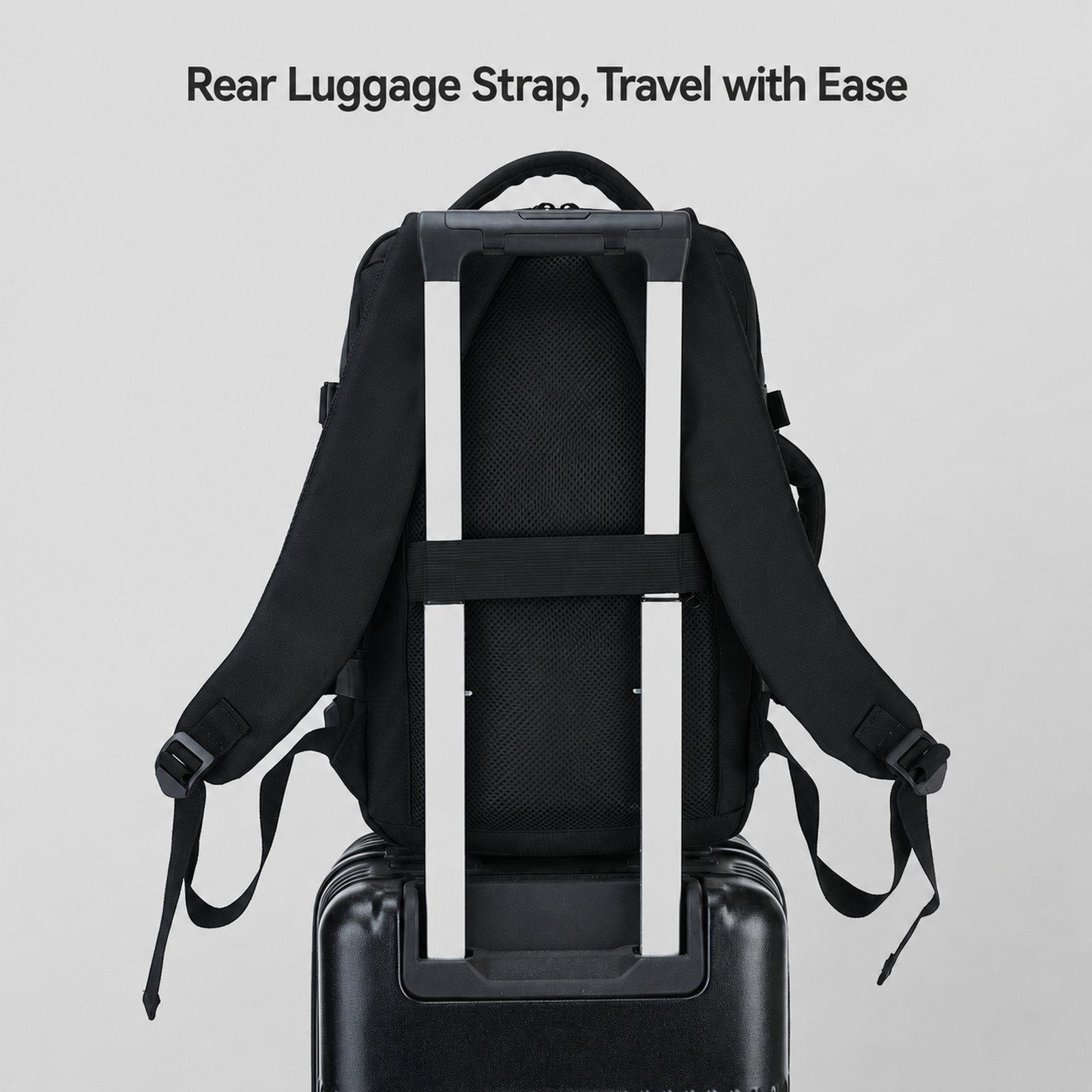 REMOID M006 Water-Resistant Travel Laptop Backpack Beige Rucksack - Image 3