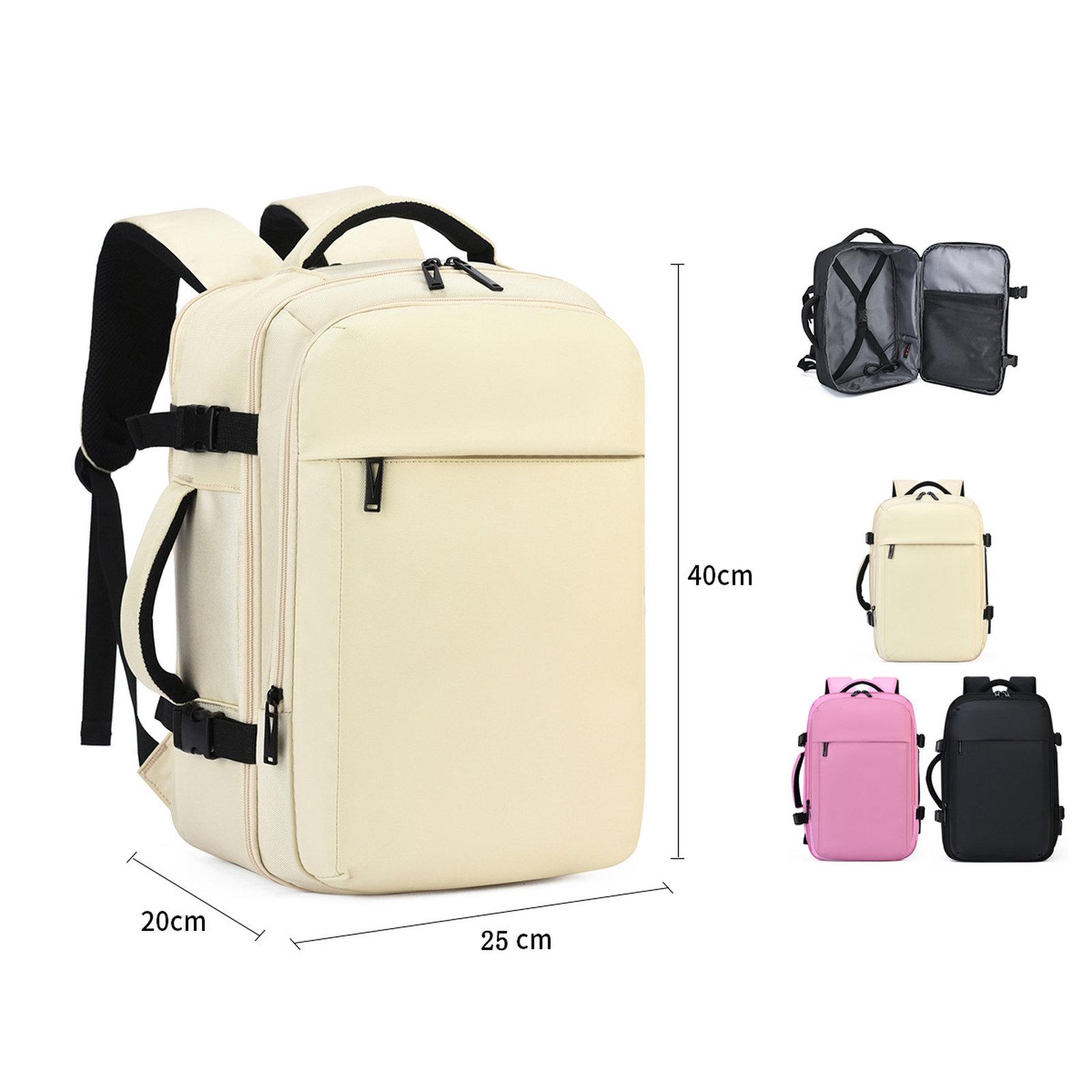 REMOID M006 Water-Resistant Travel Laptop Backpack Beige Rucksack - Image 9